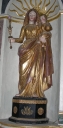 Statue de la Vierge à l'Enfant, église paroissiale Saint-Pierre (Dompierre-du-Chemin fusionnée en Luitré-Dompierre en 2019)