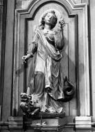 Statue (d'applique, petite nature) : sainte Marguerite, église paroissiale Saint-Nicaise (Saint-Nic)