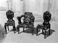 Chaise (2), fauteuil, église paroissiale Saint-Collodan, Saint-Guénolé (île de Sein)