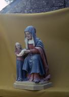 Groupe sculpté (statuette) : Education de la Vierge, chapelle Notre-Dame (Rostrenen)