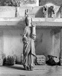 Statue (petite nature, d'applique) : sainte Barbe, chapelle Saint-Tugen (Primelin)