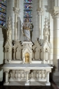 Autel secondaire de la Vierge : autel, tabernacle, gradins d'autel, retable, degrés d'autel