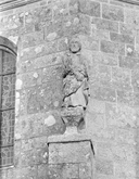 Statue (petite nature) : saint Pierre, église paroissiale Saint-Clet (Cléden-Cap-Sizun)