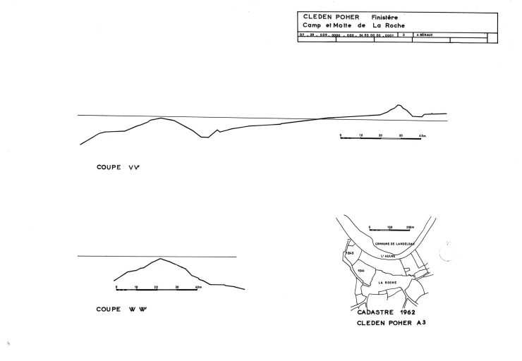 Motte et basse-cour, La Roche (Cléden-Poher)