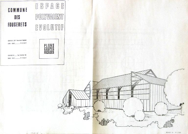 Salle de sports, rue du Stade (Les Fougerêts)