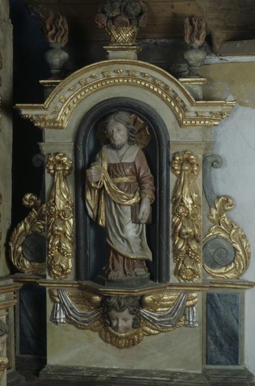Statuette : Apôtre, chapelle Saint-Mélec (Lanouée fusionnée en Forges de Lanouée en 2019)