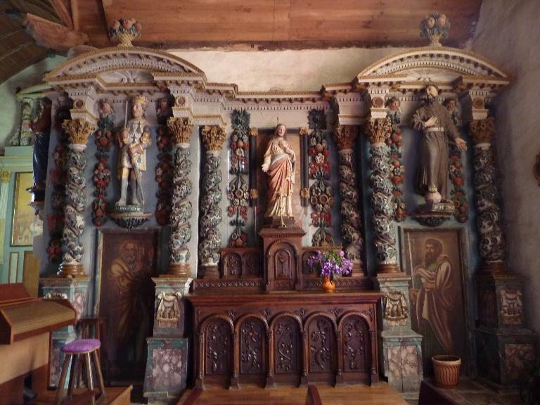 Retable (retable architecturé), église paroissiale Saint-Barnabé (Langoëlan)