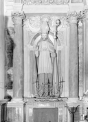 Statue (grandeur nature) : saint Malo, église paroissiale Saint-Malo (Locmalo)