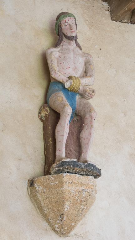 Statue : Christ aux outrages, chapelle Saint-Adrien (Le Faouët)