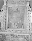 Tableau (tableau d'autel) : Apparition de la Vierge à sainte-Brigitte, chapelle Sainte-Brigitte (Esquibien fusionnée en Audierne en 2016)