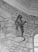 Statues (2, petite nature) : sainte Anne, saint Joachim, église paroissiale Saint-Yves (Plouray)