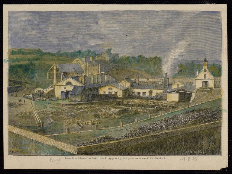 Forges puis usine, puis école des pupilles de la Marine, puis "Centre Marine", actuellement service de santé des armées et centre du service militaire volontaire de Brest, la Villeneuve (Guilers)