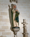 Statue sur culot sous dais : sainte Monique