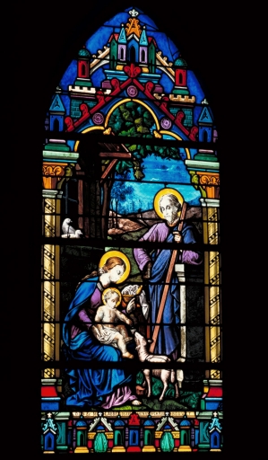 Verrière à personnages de la baie 3 : Sainte Famille