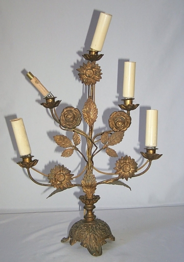 Paire 2 de chandeliers d'église