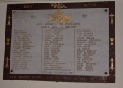 Tableau commémoratif des morts de la guerre 1914-1918