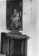 Statue (d'applique, petite nature) : saint Joseph et l'enfant, chapelle Notre-Dame-des-Fleurs (Locarn)