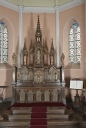 Ensemble (3 autels, 3 retables, groupe sculpté, 5 statues), église paroissiale Notre-Dame (Le Quiou)