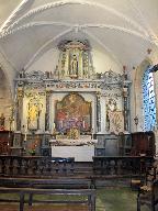 Retable (retable architecturé), retable de saint Laurent, église paroissiale Saint-Malo (Locmalo)