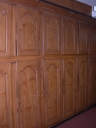 Meuble de sacristie, lambris de revêtement et confessionnal