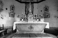 Autel, tabernacle, gradins d'autel (2) (maître-autel, tabernacle architecturé), église paroissiale Saint-Pierre (Laillé)