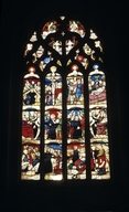 Verrière (verrière figurée) : Passion, église paroissiale Saint-Conogan (Lanvénégen)