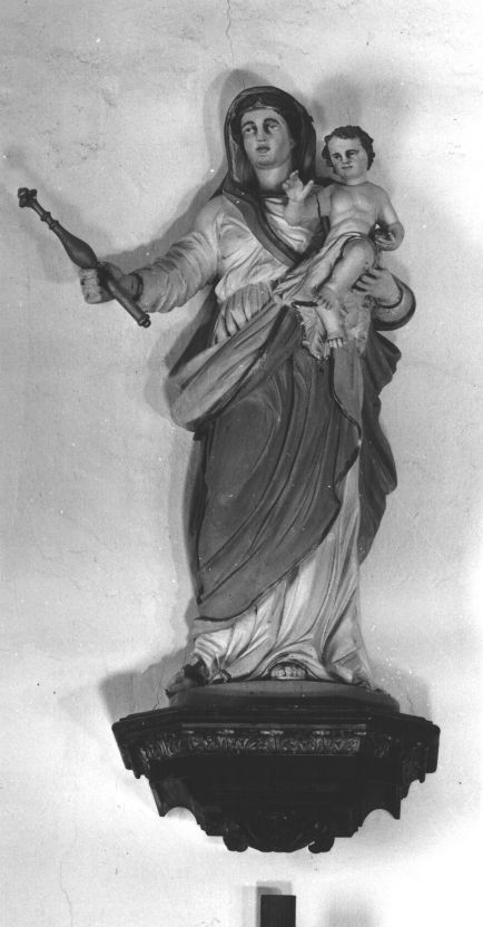 Statue : Vierge à l'Enfant, église Saint-Samson (Helléan)