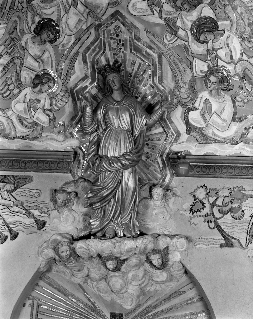Statue (petite nature) : Assomption (peinture monumentale), église paroissiale Saint-Gérand (Cléguer)