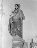 Statue (d'applique, petite nature) : saint Joseph, église paroissiale Saint-Cornély (Gourlizon)