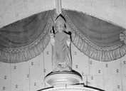 Statue (d'applique, demi-nature) : saint Aignan, église paroissiale Saint-Aignan (Saint-Aignan)