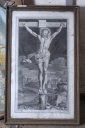 Estampe encadrée : Christ en croix
