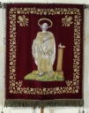 Bannière de procession paroissiale : Immaculée conception, Saint Pierre