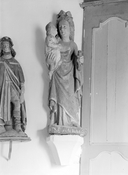 Statue (petite nature) : Vierge à l'Enfant, dite Notre-Dame de grâce, chapelle Sainte-Madeleine (Langonnet)