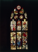 Verrière (verrière légendaire) : vie et mort de sainte Barbe, chapelle Sainte-Barbe (Le Faouët)