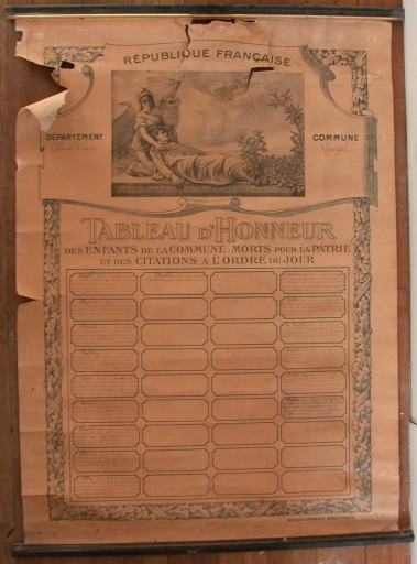 Tableaux commémoratifs des morts de la guerre de 1914-1918