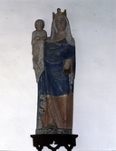 Statue (d'applique, petite nature) : Vierge à l'Enfant, chapelle Notre-Dame des Neiges (Cléguérec)