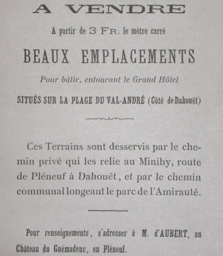 Lotissement d'Aubert, dit les graviers du Guémadeuc (Pléneuf-Val-André)