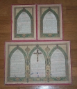 Ensemble 6 de 3 canons d'autel