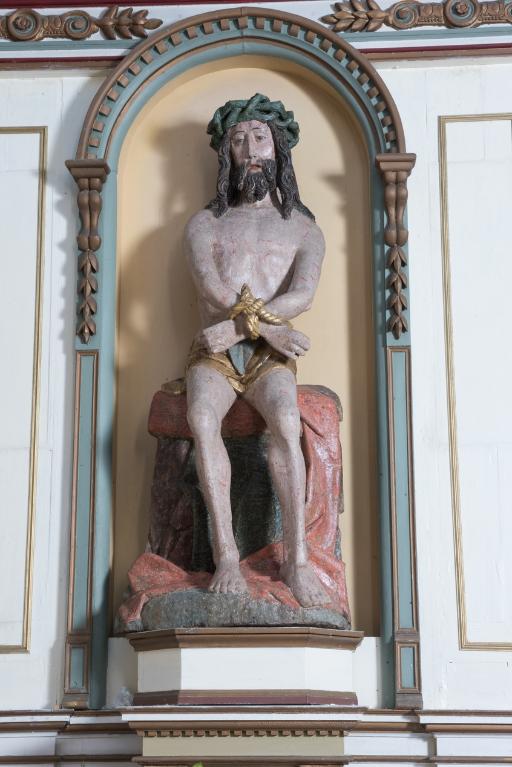Statue : Christ aux outrages, église paroissiale Saint-Collodan (Plogoff)