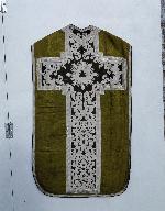 Ornement vert : chasuble, église paroissiale Saint-Servais (Saint-Servant-sur-Oust)