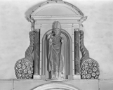 Statue : Saint évêque, église paroissiale Saint-Pierre (Taillis)