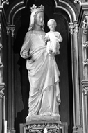 Statue de la Vierge à l'Enfant, église paroissiale Saint-Martin (Lécousse)