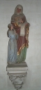 Statue sur socle : Education de la Vierge