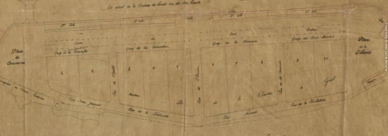 Scierie, puis fonderie, puis immeuble de bureaux et établissements commerciaux, 2, 4, 8, 10, quai Armez et 46, 48, rue du port Favigo (Saint-Brieuc)