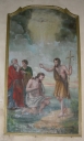 Tableau ; cadre : Le Baptême du Christ, église paroissiale Notre-Dame (Combourtillé)
