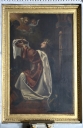 Tableau d'autel : Saint Louis présente la couronne d'épines