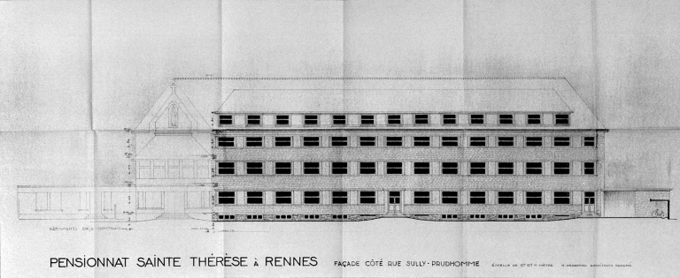 Ancien pensionnat, actuellement lycée Sainte-Thérèse, 27 rue Sully-Prudhomme (Rennes)
