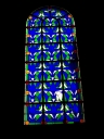 Ensemble des 3 verrières des baies 5, 6, 8 (verrière géométrique)