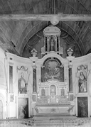 Ensemble du maître-autel : autel, tabernacle, exposition, 2 gradins d'autel, chapelle Saint-Golven, le Vieux-Bourg (Taupont)