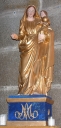 Statue : Vierge à l'Enfant, église paroissiale Saint-Aubin (Yffiniac)